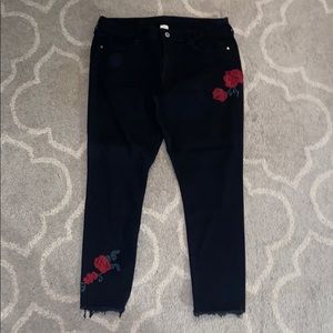 Embroidered jean